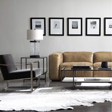 Bernhardt - Cosmo Power Motion Sofa - Dekker Chair - Harlow Tables